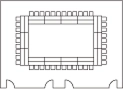 画像:コの字型 橘＋桐［42名］ 会場レイアウト図