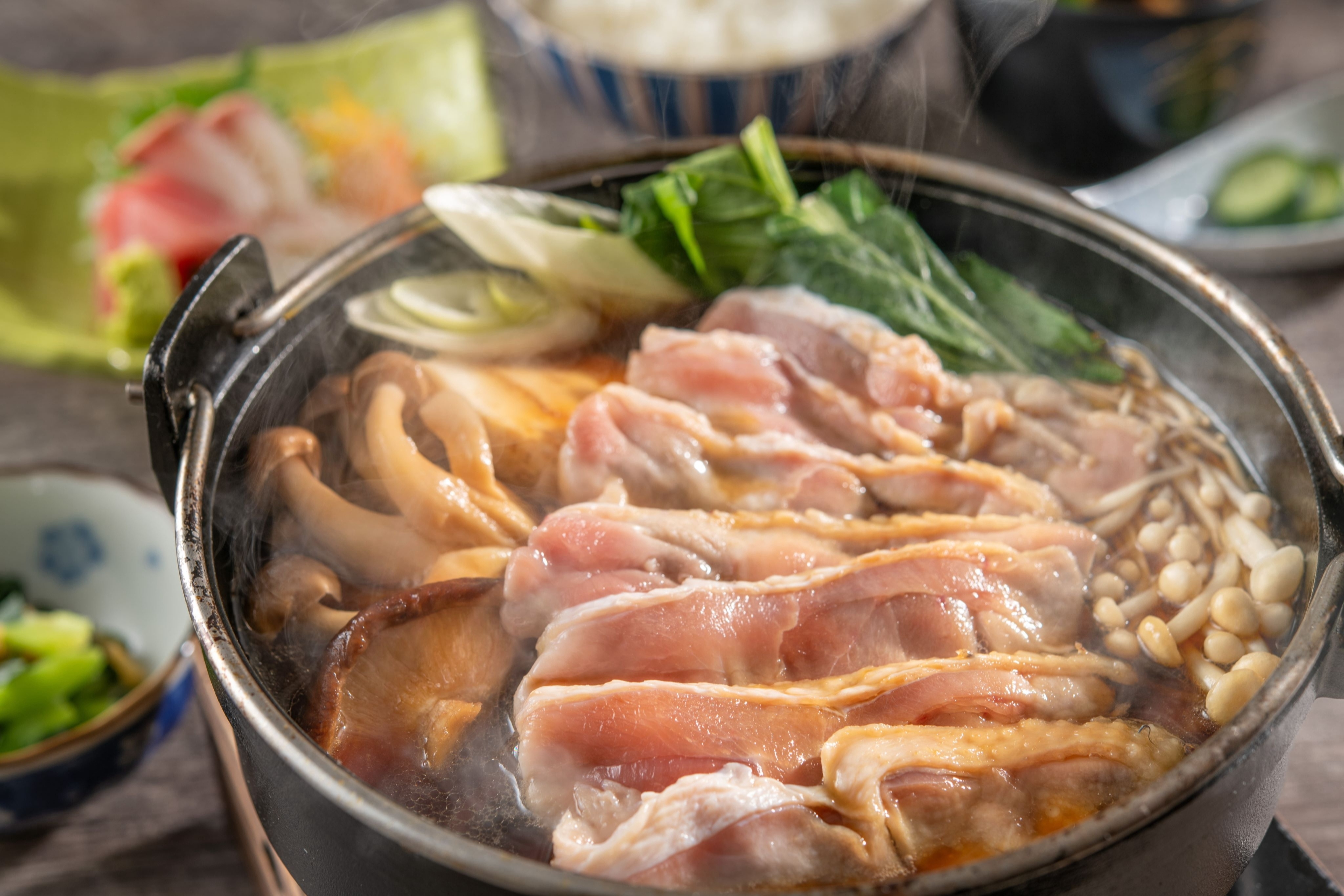 奥久慈軍鶏すき焼き御膳