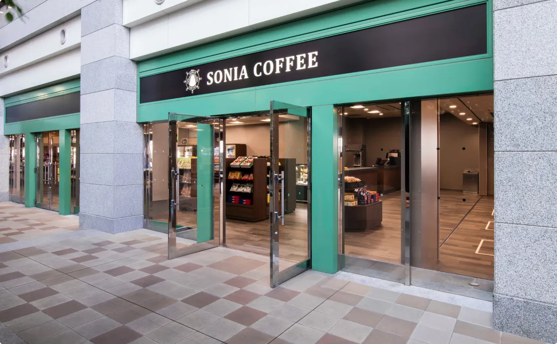 画像:ソニアコーヒー店舗入り口写真